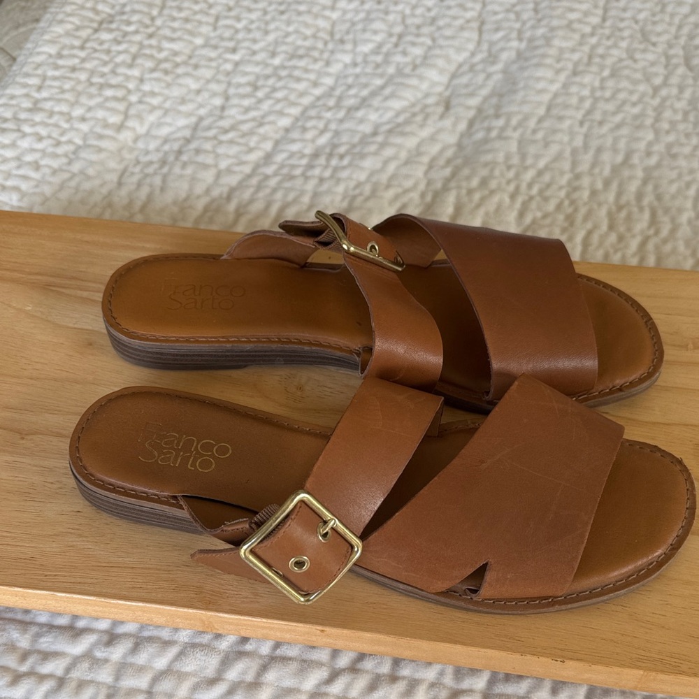 Franco Sarto Brown Sandals - Picture 2 of 3